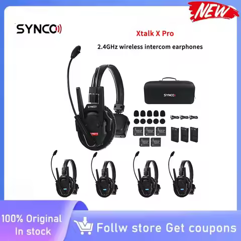 SYNCO Xtalk Xpro 2.4G Wireless Intercom System Communication Headset X1 X2 X3 X5 X9 Wireless Microph