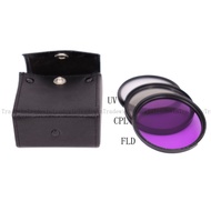 UV+CPL+FLD 3 in 1 Lens Filter Set with Bag for Cannon Nikon Sony Pentax Camera Lens