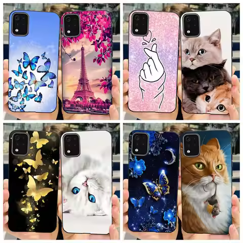 For LG K42 Case LM-K420 LM-K420H Cute Cat Butterfly Cover Soft Silicone Phone Case For LG K42 K 42 L