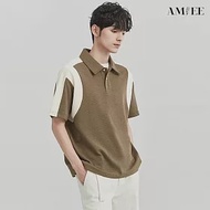 【AMIEE】撞色拼接雅痞質感POLO衫(男裝/2色/M-2XL/KDTY-A80) M 綠色