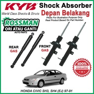 HONDA CIVIC SH3, SH4 (EJ) 97-91 KYB / KAYABA ORIGINAL SHOCK ABSORBER SET