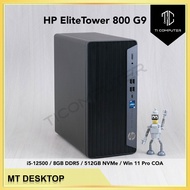 HP Elite Tower 800 G9 TWR Intel i5-12500 8GB DDR5 RAM 512GB NVMe SSD Win 11 Pro Refurbished Desktop