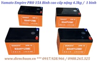 Bộ 4 bình xe đạp điện YAMATO Empire PRO 48V-15AH dòng bình cao cấp nặng cân