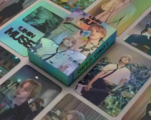55pcs/Set Kpop Album FRIENDS Laser Photo Cards 2024 festa lomo cards JK Golden HD Laser Collectible 