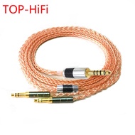 TOP-HiFi 7N OCC Single Crystal Copper 8 Cores Headphone Upgrade Cable  for Sundara Aventho Focal Elegia t1 t5p D7200 MDR-Z
