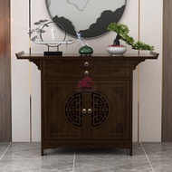 New Chinese Style Console Tables Altar Light Luxury Altar a Long Narrow Table Hallway Corridor Wall God of Wealth Prayer Altar Table Living Room Entrance Cabinet
