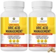 Urcinol Uric Acid Supplement for Joint Support - 60ct (Pack of 2) - Uric Acid Support Formula with T