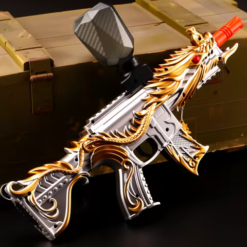 ​​Golden Dragon Water Gel Ball Blaster​​ - Artistic Design Splatter Ball Gun for Outdoor Shooting & 