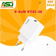 V-GeN VTC1-36 3A Auto ID 18W Travel Charger Adapter