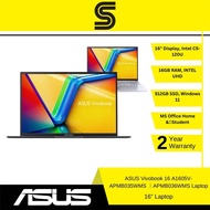 ASUS Vivobook 16 A1605V-APMB035WMS/APMB036WMS Laptop - 16" FHD IPS/C5-120U/16GB/512GB SSD/UHD/Win11/