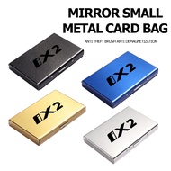 Simple Stainless Steel Metal Card Holder Men's Ultra and Compact Card Holder Women's Large Capacity 