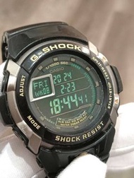 Casio G-Shock 正版原廠 Water Resistant 20bar 綠色冷光 可正常使用 男電子錶-手圍21公分內