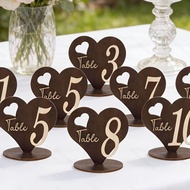 1-10 Wooden Table Number Wedding Birthday Party Decoration 号码牌 木质 编号摆件 E4