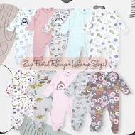 Baby footed zip romper cotton pajamas sleepsuit in Large Sizes