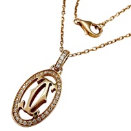 CARTIER/Cartier Logo Double C Necklace, 18K Pink Gold, 4.2g, 38/41cm, B7219300, Women's [Pre-owned]