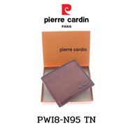 Pierre Cardin (ปีแอร์ การ์แดง) กระเป๋าธนบัตร กระเป๋าสตางค์เล็ก  กระเป๋าสตางค์ผู้ชาย กระเป๋าหนัง กระเป๋าหนังแท้ รุ่น PWI8-N95 พร้อมส่ง ราคาพิเศษ