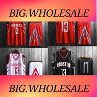 J5001 NBA Houston Rockets Harden Jersey Adult Basketball Jersi Set