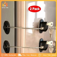 2pcs Refrigerator Door Lock with Key Strong Adhesive Freezer Door Lock Child Safety Lock with Key