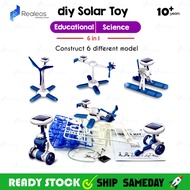 Realeos Diy Solar Toy Robot Educational Science Kids Toy - Blue (6 in 1 ) R711