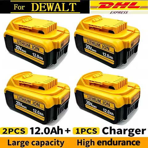 for Dewalt 20V Battery,3AH-12AH Rechargeable Lithium Ion Battery, for Dewalt DCB200 DCB205 DCB206 Po