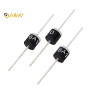 A&W 10PCS High Power Thi Pin 6A10 In-Line Plug Rectifier Diode 6A 1000V Electrical Axial Rectifier D