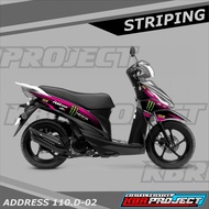 SUZUKI ADDRESS 110 striping sticker ADDRESS motorcycle motorcycleSUZUKI sticker variation Racing D-0