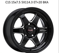 ล้อแม็กใหม่ - C1S - งาน 75WHEEL - ขอบ15 x 7.5 x 5รู114.3 ET20/20 - สีดำ - ส่งฟรี Kerry Express - ส่งฟรี Kerry Express - รบกวนสอบถามทางแชทก่อนคลิกสั่งซื้อ