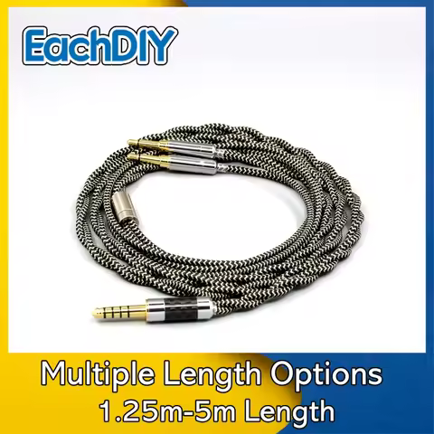 2 Core 2.8mm Litz OFC Earphone Shield Braided Sleeve Cable For Beyerdynamic T1 T5P II AMIRON HOME Ke