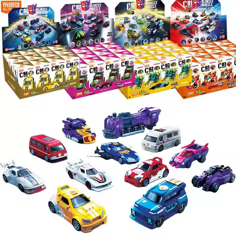 Blokees Transformers C04 12PCS Optimus Prime Megatron G1 Bumblebee Soundwave Series Blind Box Model 