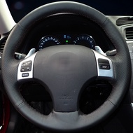Hand-stitched Black Artificial Leather Hand Sew Car Steering Wheel Cover for Lexus IS IS250 IS250C I