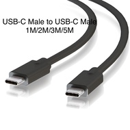 USB 3.1 Type C USB-C (Male) to USB 3.1 Type C USB-C (Male) Charging and Data Transfer Cable 1M/2M/3M