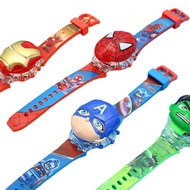 10 Style Cartoon Children Watch Glowing Music Disney Superheroes Spider-man Iron Man Digital Watches