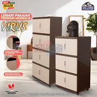 Kitchen Needs 4-Tier Plastic Wardrobe KINGDOM VIRUS 4-Tier Wardrobe