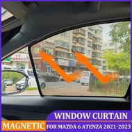 Magnetic Car Sunshades For Mazda 6 Atenza Sedan 2021 2022 Passenger Side Windows Sun Shade Curtains For Mazda 6 2023 ACCESSORIES