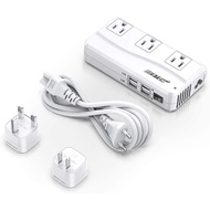 BESTEK Universal Travel Adapter 220V to 110V Voltage Converter with 6A 4-Port USB Charging and UK/AU