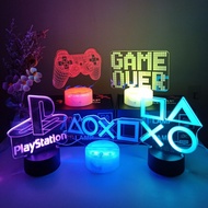 3D LED Acrylic Icon Light Stand Playstation PS4 Gaming Room Desk Decor Gamer Night Lamp Table Consol