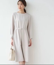 全新日系Rope Picnic 知性美高貴氣質款式OL通勤返工米色長袖連身裙OP dress One-piece 返工裙 借 tap Rojita  Liz Lisa Dearmylove Secre