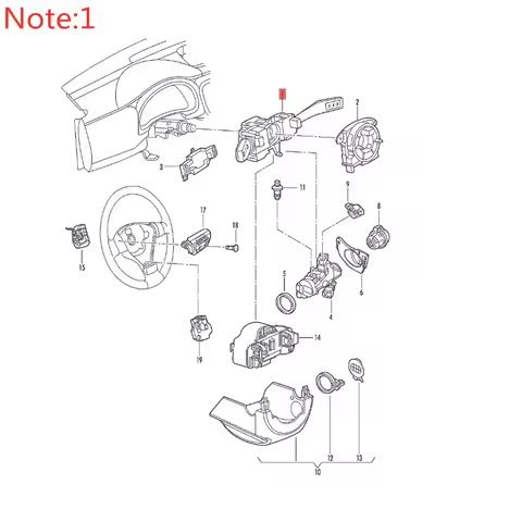 ​Multifunction Steering Column Cruise Control Switch For Eos Passat B7 Touran Yedi Octavia 5K0 953 5