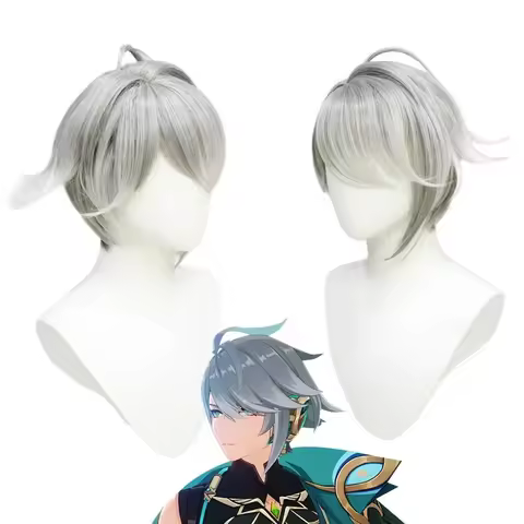 S^Genshin Impacto Al Haitham Cosplay Costume Party Outfit Wig Sumeru The Akademiya Cosplay Game Anim