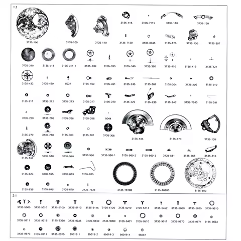 1Pcs Watch Movement Screw Mainspring Lever Wheel Yoke Spring Jewel Replacement Repair Tools Part for
