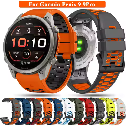 Official Breathable Watchbands For Garmin Fenix 9Pro Watch Silicone Wristbands For Garmin Fenix 9 8 