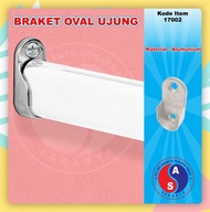 Bracket Pipa Oval Ujung / Gantungan Pipa Oval/Braket Pipa Oval winston