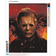 HONGJIE 5D DIY Diamond Art Painting Kits Horror Movie 16X20 Inches for Adults,Full Round Drill Rhine