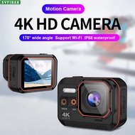 Ultra HD 4K Action Camera 170° Wide Angle Waterproof Camera Portable Wifi Sports Camera DV Camcorder Underwater Camera Helmet Video Recording with Remote Control HorizonSteady Cold Resistant Long-Lasting