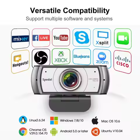 1080P 120° MF 30fps Usb Streaming Hd Webcam with Microphone for Computer Meeting Web Camera Windows 