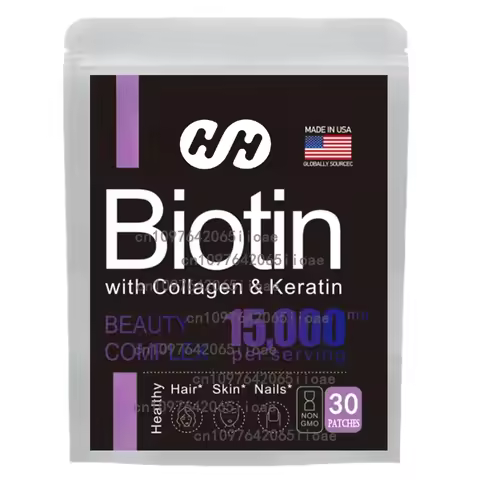 30 Patches Biotin Transdermal Patches with Collagen Nails & Hair, Radiant Skin, Healthy Aging