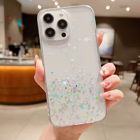 Crystal Clear Bling Glitter Case For Vivo Y3 Y5S Y11 Y12 Y15 Y16 Y17 Y19 Y20 Y22 Y27 Y33 Y35 Y36 Fas