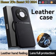 Luxury Plain Leather Casing For Honor X9c Smart X9A X9B X9d X70 X6C X7C X8B X8d X5C Plus 5G 4G Magne