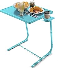 Adjustable TV Tray Table - TV Dinner Tray on Bed & Sofa, Comfortable Folding Table with 6 Height & 3