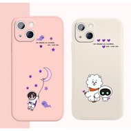 BTS-Jin The Astronaut soft pink phone case For iphone XR , XS 11 12 13 pro promax 7 8 plus 14 14 promax phone case